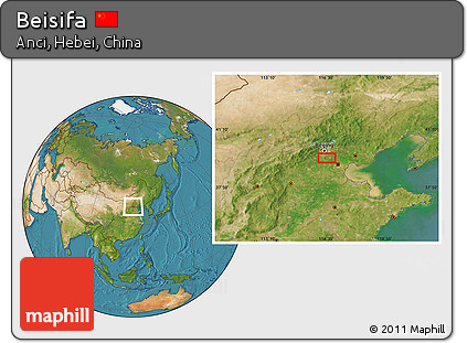 Satellite Location Map of Beisifa