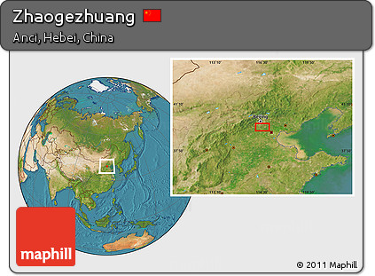 Satellite Location Map of Zhaogezhuang