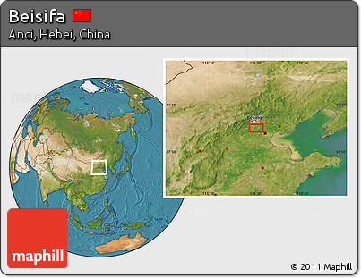 Satellite Location Map of Beisifa