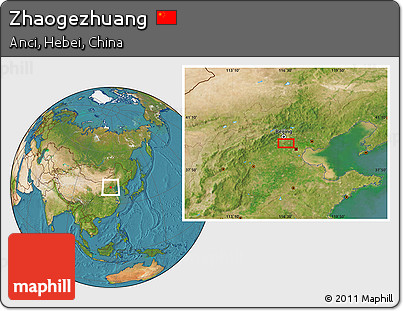 Satellite Location Map of Zhaogezhuang