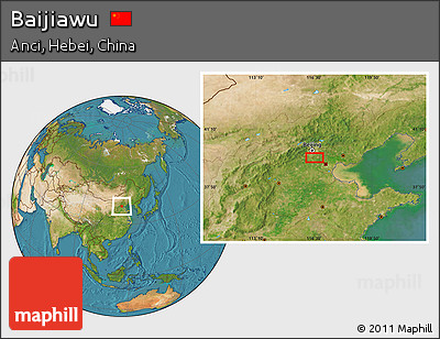 Satellite Location Map of Baijiawu