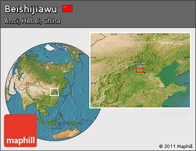 Satellite Location Map of Beishijiawu