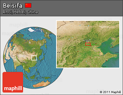 Satellite Location Map of Beisifa