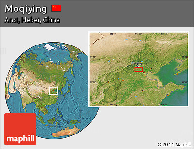 Satellite Location Map of Moqiying