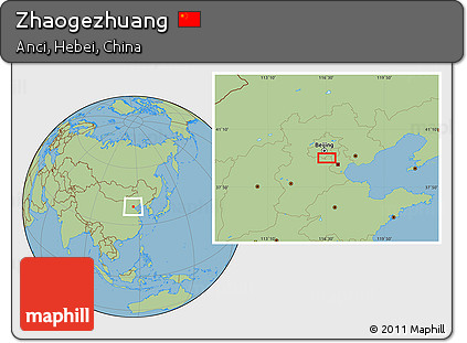 Savanna Style Location Map of Zhaogezhuang