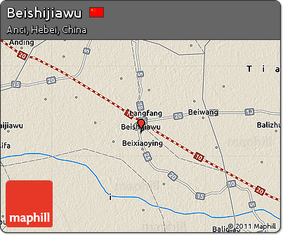 Shaded Relief Map of Beishijiawu