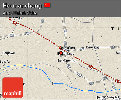 Shaded Relief Map of Hounanchang