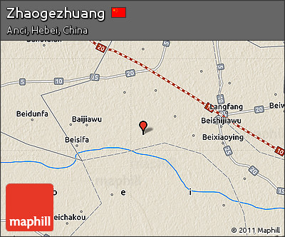 Shaded Relief Map of Zhaogezhuang