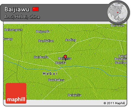 Physical Panoramic Map of Baijiawu