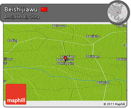 Physical Panoramic Map of Beishijiawu