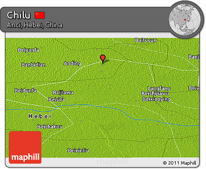 Physical Panoramic Map of Chilu
