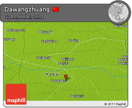 Physical Panoramic Map of Dawangzhuang