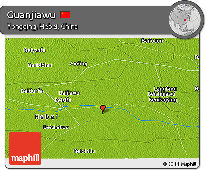 Physical Panoramic Map of Guanjiawu