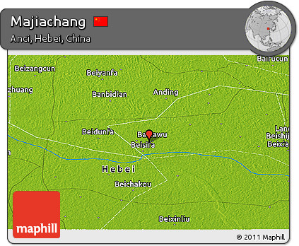 Physical Panoramic Map of Majiachang