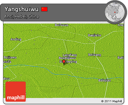 Physical Panoramic Map of Yangshuiwu
