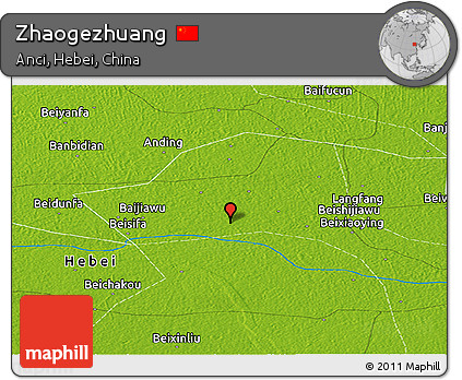 Physical Panoramic Map of Zhaogezhuang