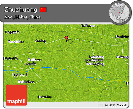 Physical Panoramic Map of Zhuzhuang