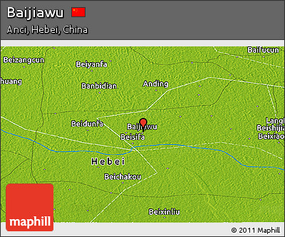 Physical Panoramic Map of Baijiawu