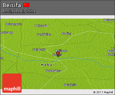 Physical Panoramic Map of Beisifa