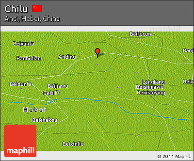 Physical Panoramic Map of Chilu