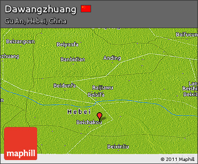 Physical Panoramic Map of Dawangzhuang