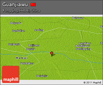 Physical Panoramic Map of Guanjiawu