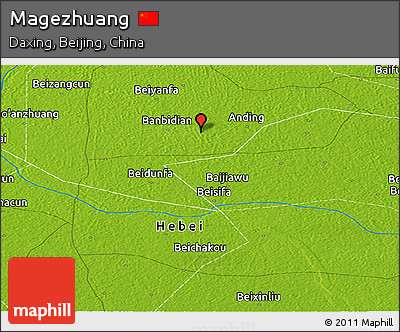 Physical Panoramic Map of Magezhuang