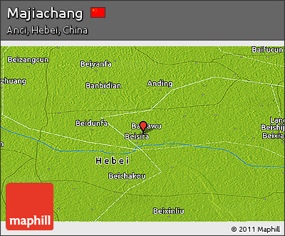 Physical Panoramic Map of Majiachang