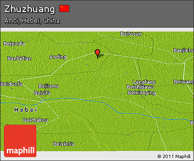 Physical Panoramic Map of Zhuzhuang