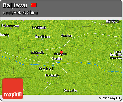 Physical Panoramic Map of Baijiawu