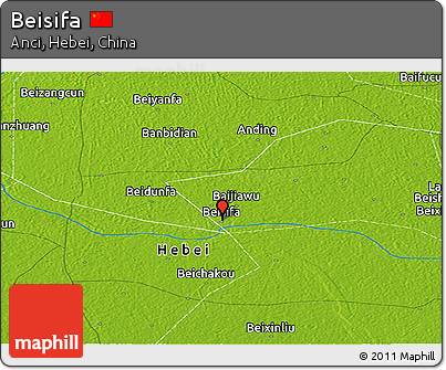 Physical Panoramic Map of Beisifa
