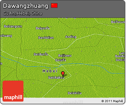 Physical Panoramic Map of Dawangzhuang