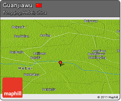 Physical Panoramic Map of Guanjiawu