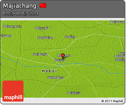 Physical Panoramic Map of Majiachang