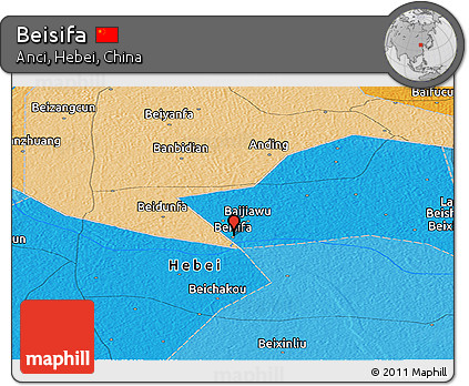 Political Panoramic Map of Beisifa