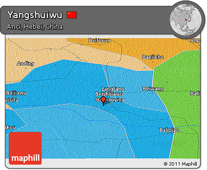 Political Panoramic Map of Yangshuiwu