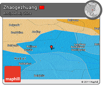 Political Panoramic Map of Zhaogezhuang