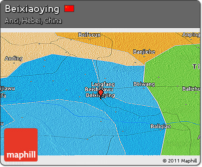 Political Panoramic Map of Beixiaoying