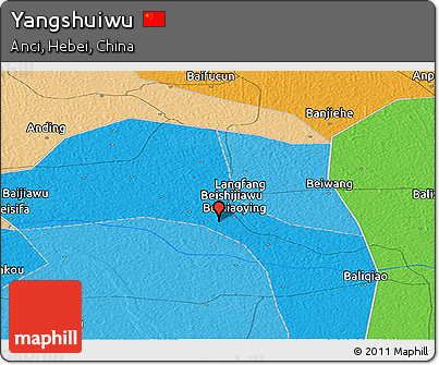 Political Panoramic Map of Yangshuiwu