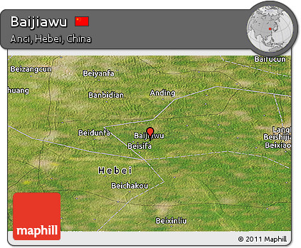 Satellite Panoramic Map of Baijiawu