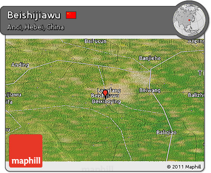 Satellite Panoramic Map of Beishijiawu