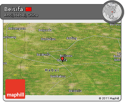 Satellite Panoramic Map of Beisifa