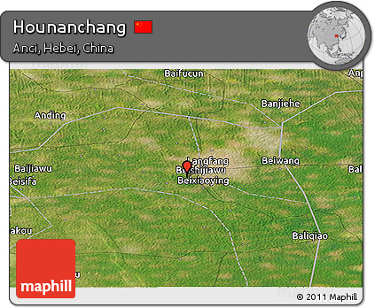 Satellite Panoramic Map of Hounanchang