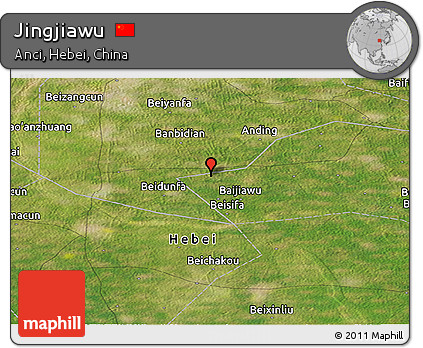 Satellite Panoramic Map of Jingjiawu