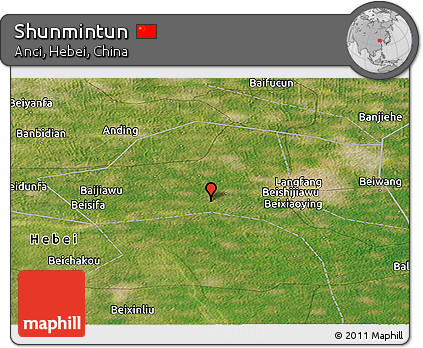 Satellite Panoramic Map of Shunmintun