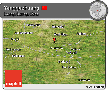 Satellite Panoramic Map of Yanggezhuang