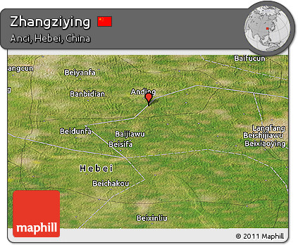 Satellite Panoramic Map of Zhangziying