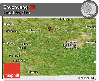 Satellite Panoramic Map of Zhuzhuang