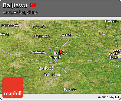Satellite Panoramic Map of Baijiawu