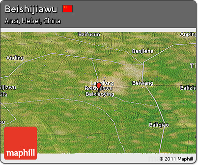 Satellite Panoramic Map of Beishijiawu